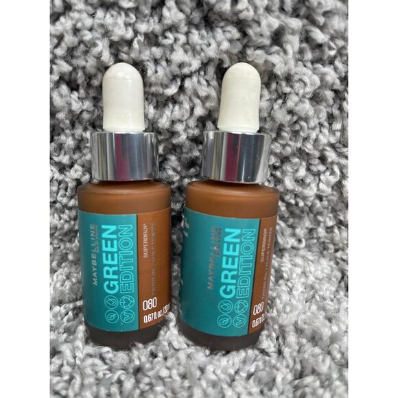 Maybelline New York Green Edition Superdrop Tinted Oil Makeup 080 0.67 Fl Oz - Picture 1 of 8